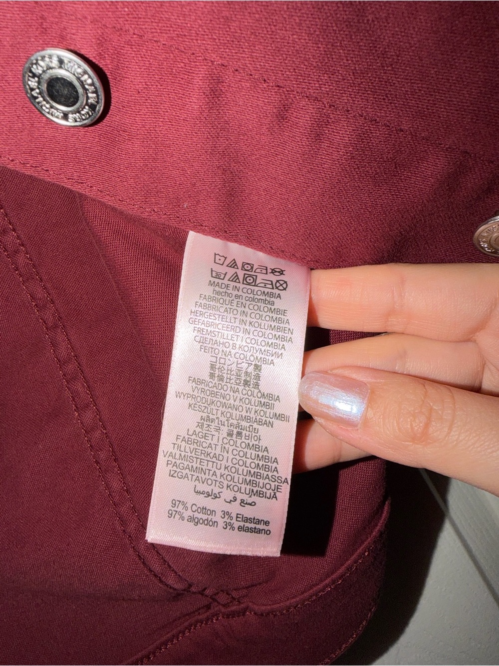 ✨♥️ BNWT Michael Kors Merlot Cropped Denim Style Jacket ♥️✨ 97% Cotton - Picture 5 of 7